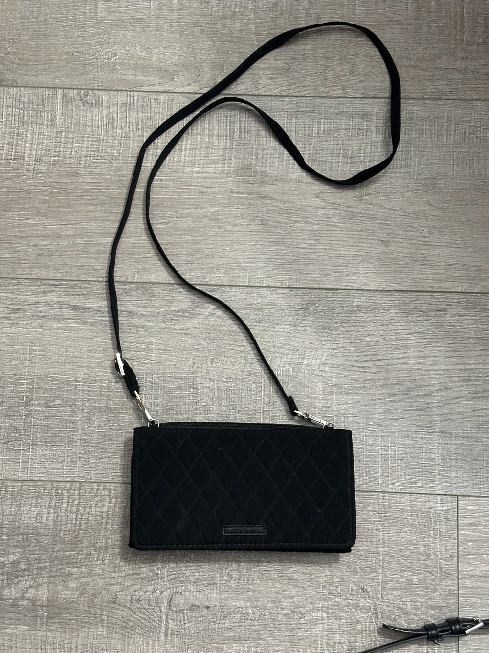 Vera Bradley Black Quilted Crossbody Wallet